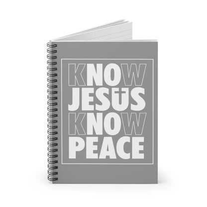 Know Jesus Know Peace Spiral Notebook