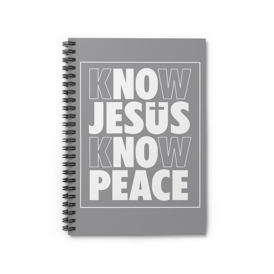 Know Jesus Know Peace Spiral Notebook